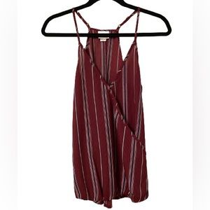 Daytrip Burgundy-Striped Summer Top, Size Small